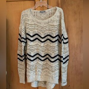 Wave pattern, long sleeve sweater